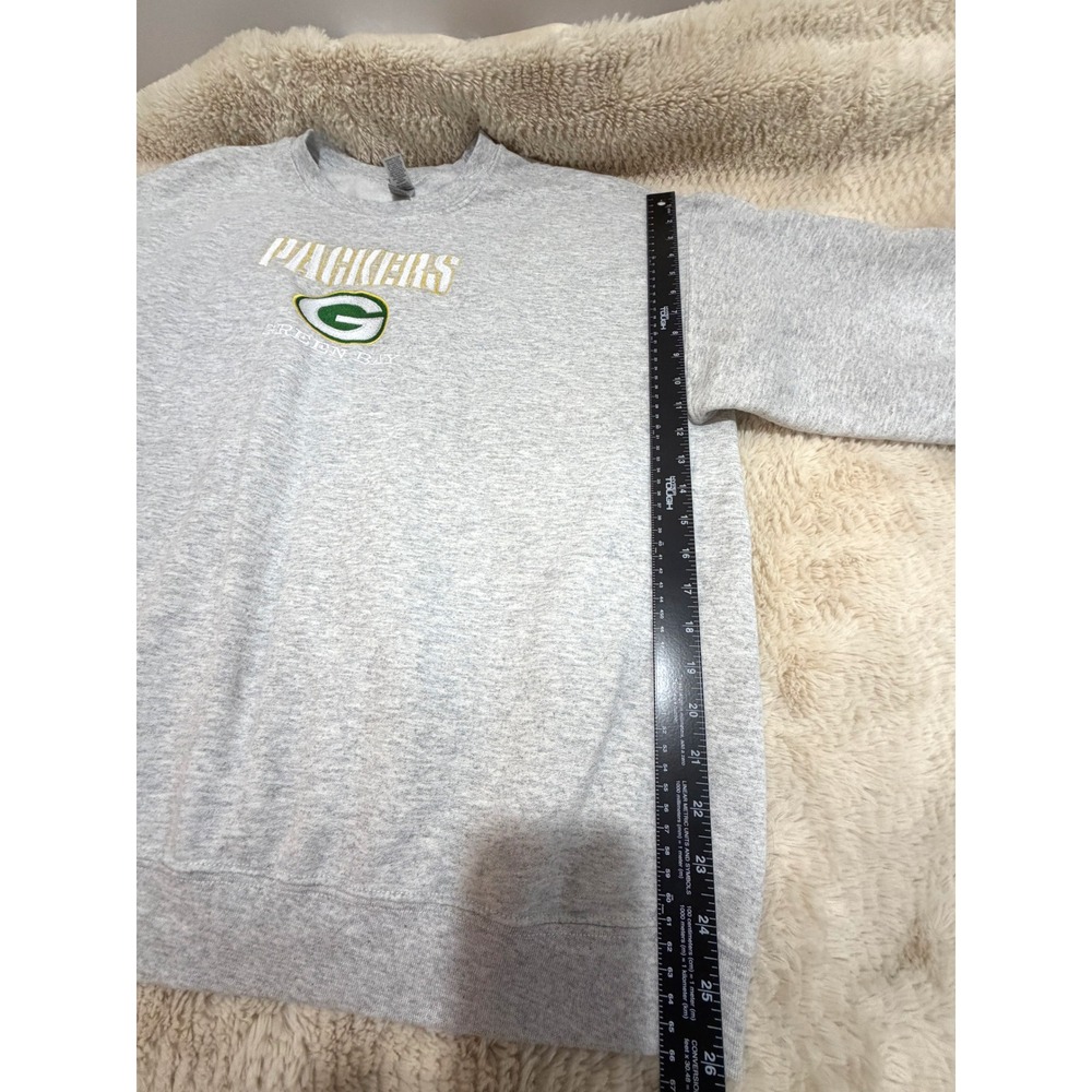 Green Bay Packers Sweatshirt XL Embroidered Crewneck Gray NFL Gameday Gorpcore - Picture 4 of 6